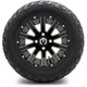 MODZ® 12" Mauler Glossy Black with Ball Mill Wheels & Off-Road Tires Combo