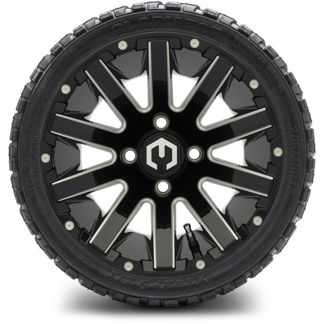 MODZ 12' Mauler Glossy Black - Tire and Wheel Combo