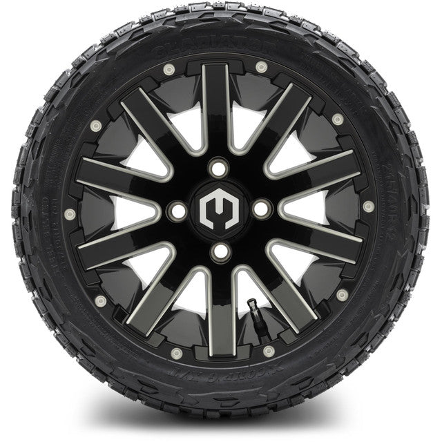 MODZ 12' Mauler Glossy Black - Tire and Wheel Combo