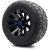 MODZ® 12" Mauler Blue and Black with Ball Mill Wheels & Off-Road Tires Combo