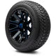 MODZ 12" Mauler Glossy Black and Blue with Ball Mill Wheels & Street Tires Combo