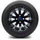 MODZ 12" Mauler Glossy Black and Blue with Ball Mill Wheels & Street Tires Combo
