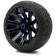 MODZ 12" Mauler Glossy Black and Blue with Ball Mill Wheels & Street Tires Combo