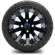 MODZ 12" Mauler Glossy Black and Blue with Ball Mill Wheels & Street Tires Combo