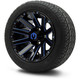 MODZ 12" Mauler Glossy Black and Blue with Ball Mill Wheels & Street Tires Combo