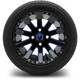 MODZ 12" Mauler Glossy Black and Blue with Ball Mill Wheels & Street Tires Combo