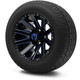 MODZ 12" Mauler Glossy Black and Blue with Ball Mill Wheels & Street Tires Combo