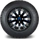 MODZ 12" Mauler Glossy Black and Blue with Ball Mill Wheels & Street Tires Combo