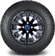MODZ® 12" Mauler Blue and Black with Ball Mill Wheels & Off-Road Tires Combo