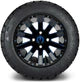 MODZ 12" Mauler Glossy Black and Blue with Ball Mill Wheels & Street Tires Combo