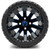MODZ® 12" Mauler Blue and Black with Ball Mill Wheels & Off-Road Tires Combo