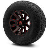 MODZ® 12" Mauler Red and Black with Ball Mill Wheels & Off-Road Tires Combo