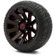 MODZ 12" Mauler Glossy Black and Red with Ball Mill Wheels & Street Tires Combo
