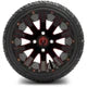 MODZ 12" Mauler Glossy Black and Red with Ball Mill Wheels & Street Tires Combo