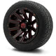 MODZ 12" Mauler Glossy Black and Red with Ball Mill Wheels & Street Tires Combo