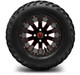 MODZ® 12" Mauler Red and Black with Ball Mill Wheels & Off-Road Tires Combo