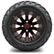 MODZ® 12" Mauler Red and Black with Ball Mill Wheels & Off-Road Tires Combo