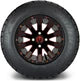 MODZ 12" Mauler Glossy Black and Red with Ball Mill Wheels & Street Tires Combo