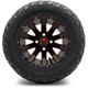 MODZ® 12" Mauler Red and Black with Ball Mill Wheels & Off-Road Tires Combo