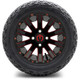 MODZ® 12" Mauler Red and Black with Ball Mill Wheels & Off-Road Tires Combo