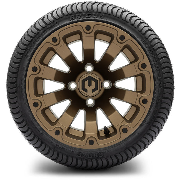 MODZ 12' Bomber Matte Bronze - Tire and Wheel Combo