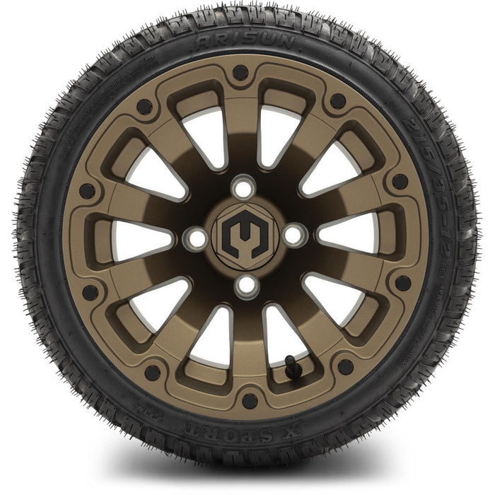 MODZ 12' Bomber Matte Bronze - Tire and Wheel Combo