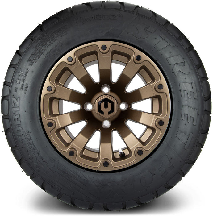 MODZ 12' Bomber Matte Bronze - Tire and Wheel Combo