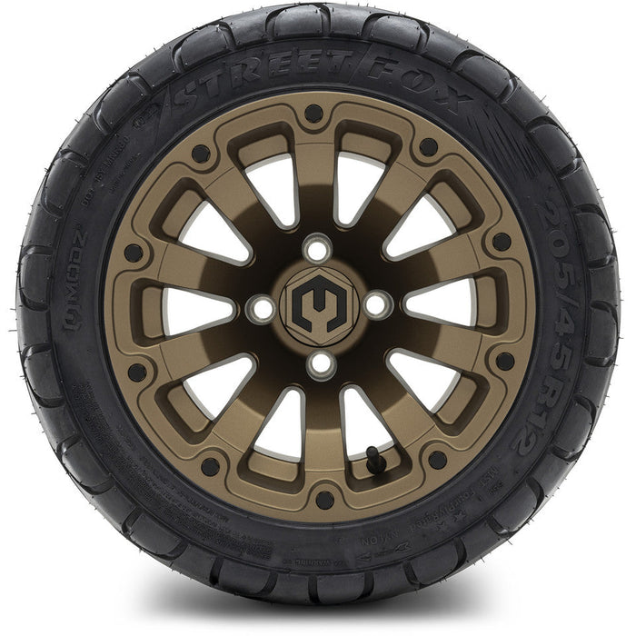 MODZ 12' Bomber Matte Bronze - Tire and Wheel Combo