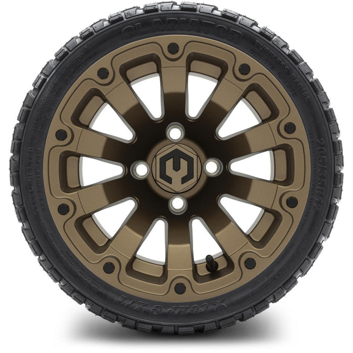 MODZ 12' Bomber Matte Bronze - Tire and Wheel Combo