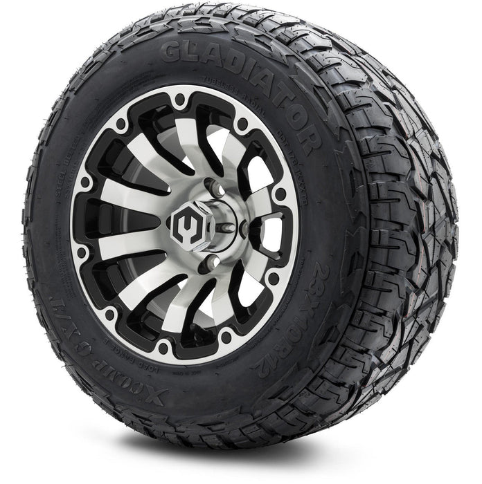 MODZ 12' Bomber Machined Black - Tire and Wheel Combo