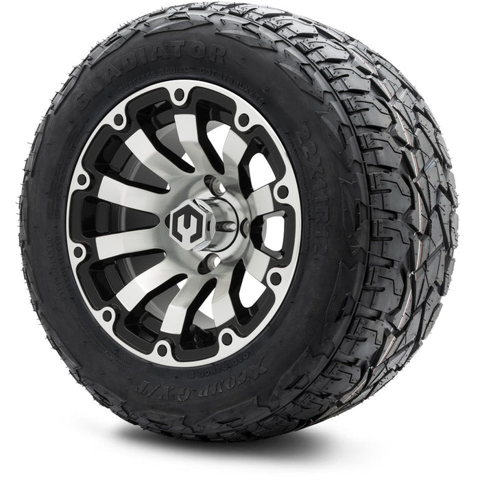 MODZ 12' Bomber Machined Black - Tire and Wheel Combo
