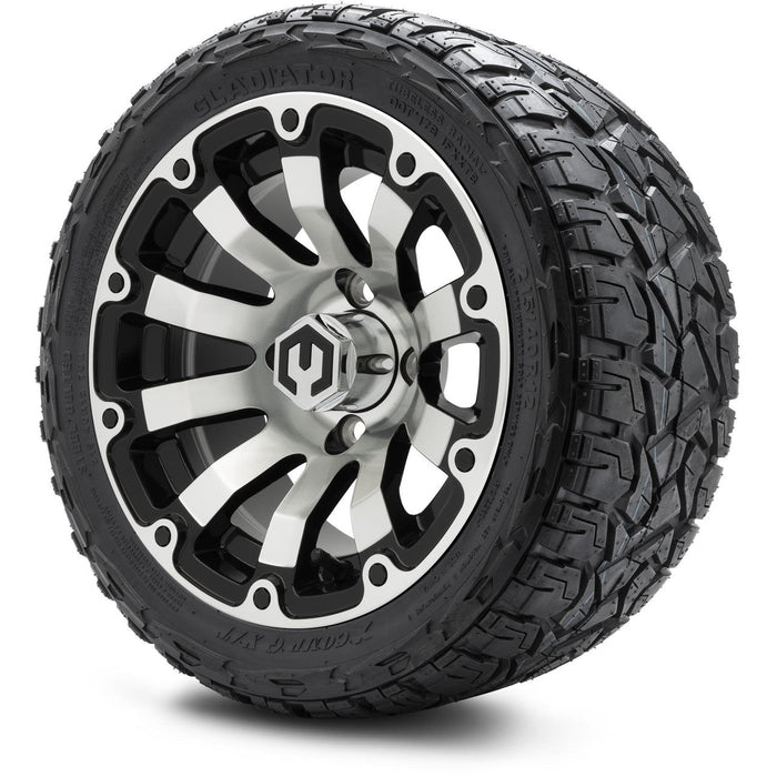 MODZ 12' Bomber Machined Black - Tire and Wheel Combo