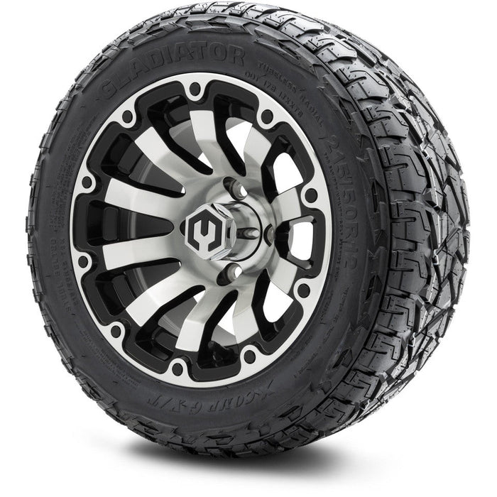 MODZ 12' Bomber Machined Black - Tire and Wheel Combo