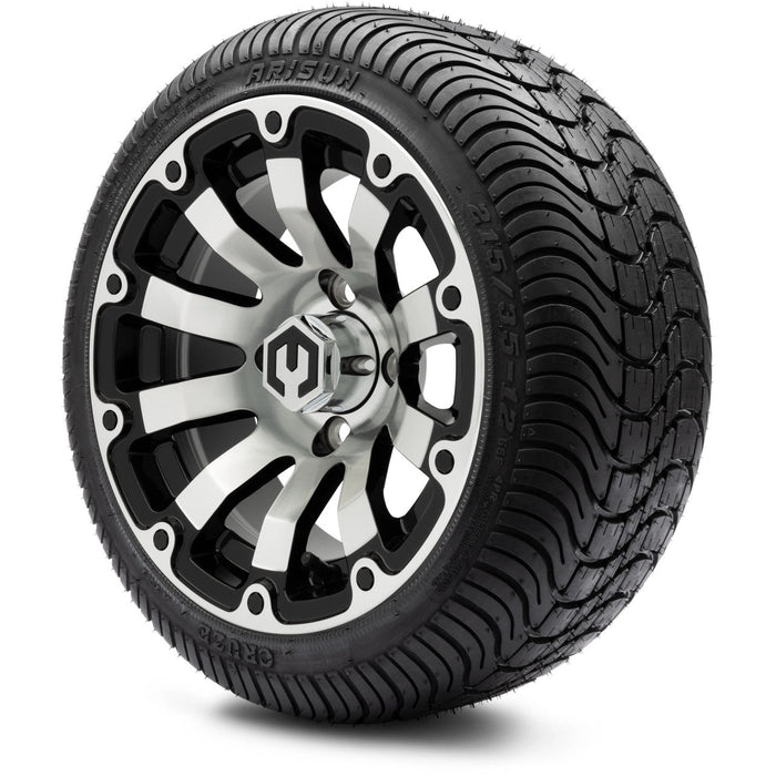 MODZ 12' Bomber Machined Black - Tire and Wheel Combo
