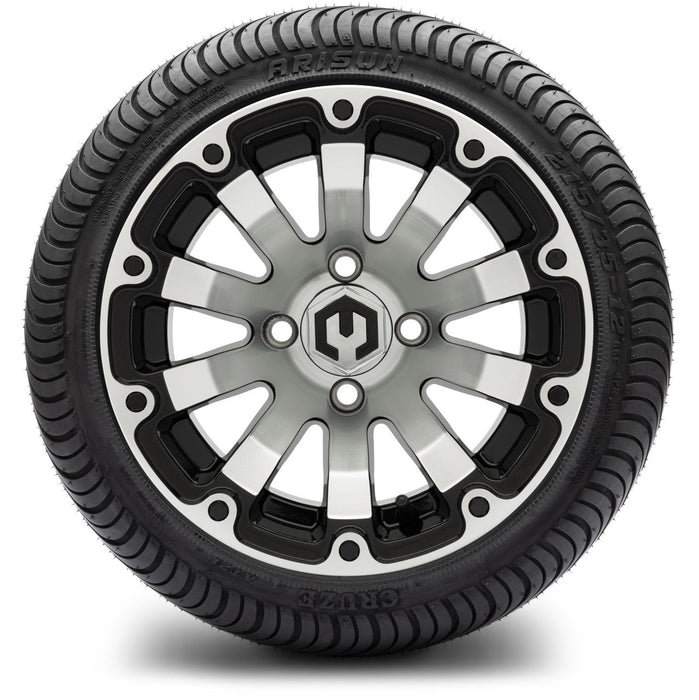 MODZ 12' Bomber Machined Black - Tire and Wheel Combo