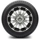 MODZ 12" Bomber Machined Black Wheels & Street Tires Combo