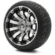 MODZ 12" Bomber Machined Black Wheels & Street Tires Combo