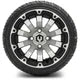 MODZ 12" Bomber Machined Black Wheels & Street Tires Combo
