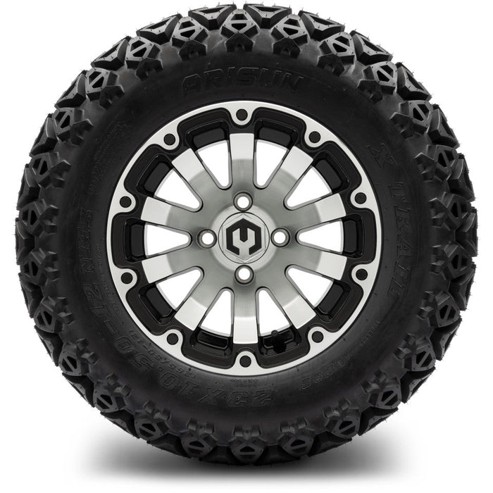 MODZ 12' Bomber Machined Black - Tire and Wheel Combo
