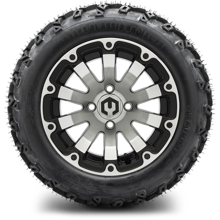 MODZ 12' Bomber Machined Black - Tire and Wheel Combo