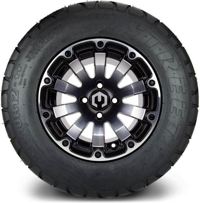MODZ 12' Bomber Machined Black - Tire and Wheel Combo