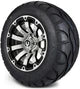 MODZ 12" Bomber Machined Black Wheels & Street Tires Combo