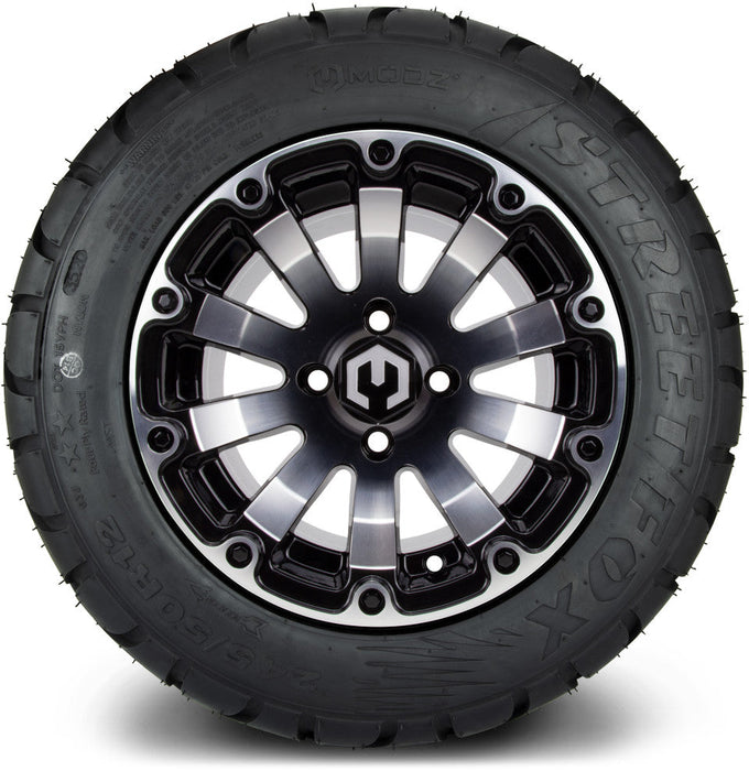 MODZ 12' Bomber Machined Black - Tire and Wheel Combo