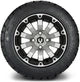 MODZ 12" Bomber Machined Black Wheels & Street Tires Combo
