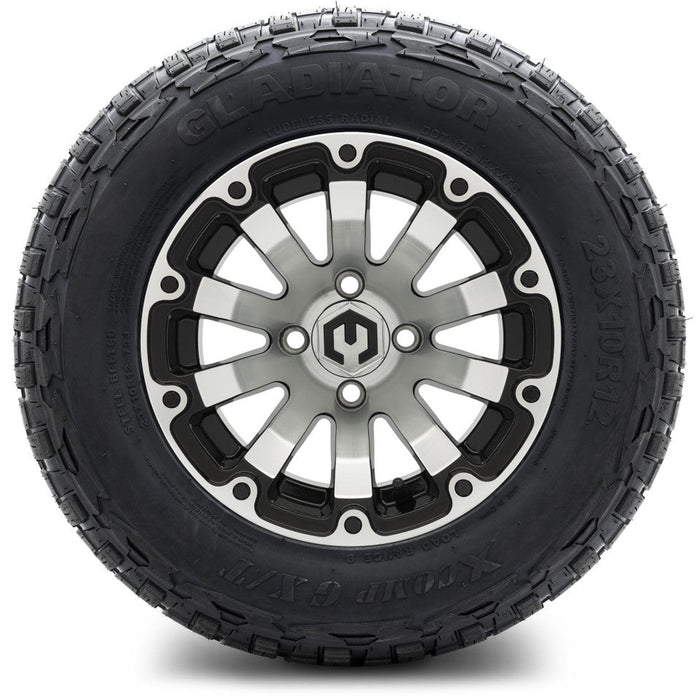 MODZ 12' Bomber Machined Black - Tire and Wheel Combo