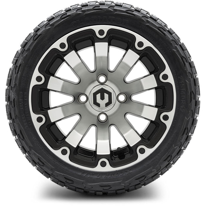 MODZ 12' Bomber Machined Black - Tire and Wheel Combo