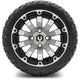 MODZ 12" Bomber Machined Black Wheels & Off-Road Tires Combo