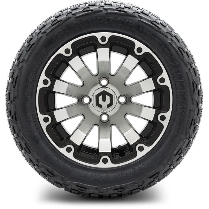MODZ 12' Bomber Machined Black - Tire and Wheel Combo