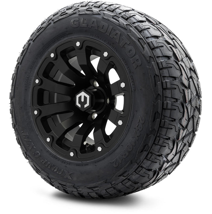 MODZ 12' Bomber Matte Black - Tire and Wheel Combo