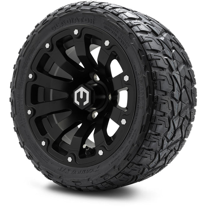 MODZ 12' Bomber Matte Black - Tire and Wheel Combo